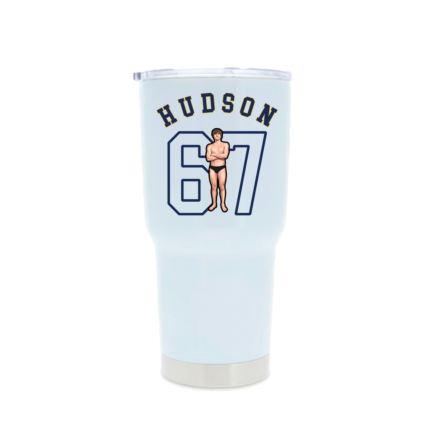 30oz Stainless Steel Tumbler — Shirsey Arch in White