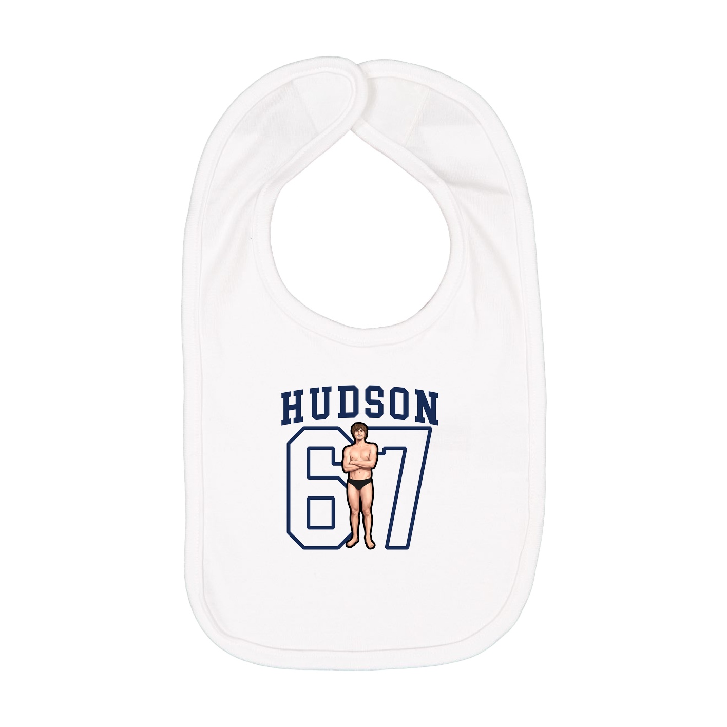 Infant Bib — Shirsey in White