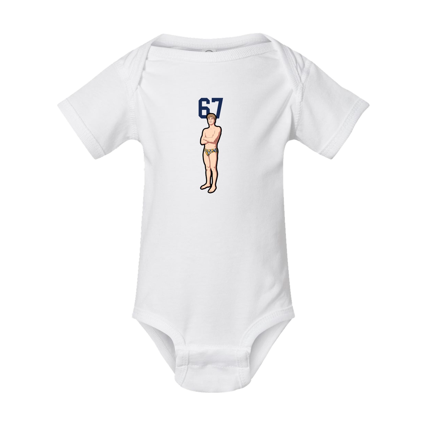 Baby Onesie — Number Top in White