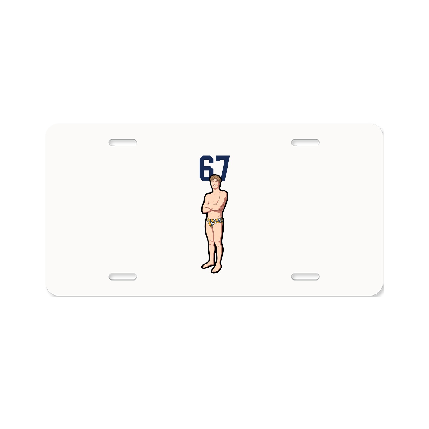 License Plate — Number Top in Classic