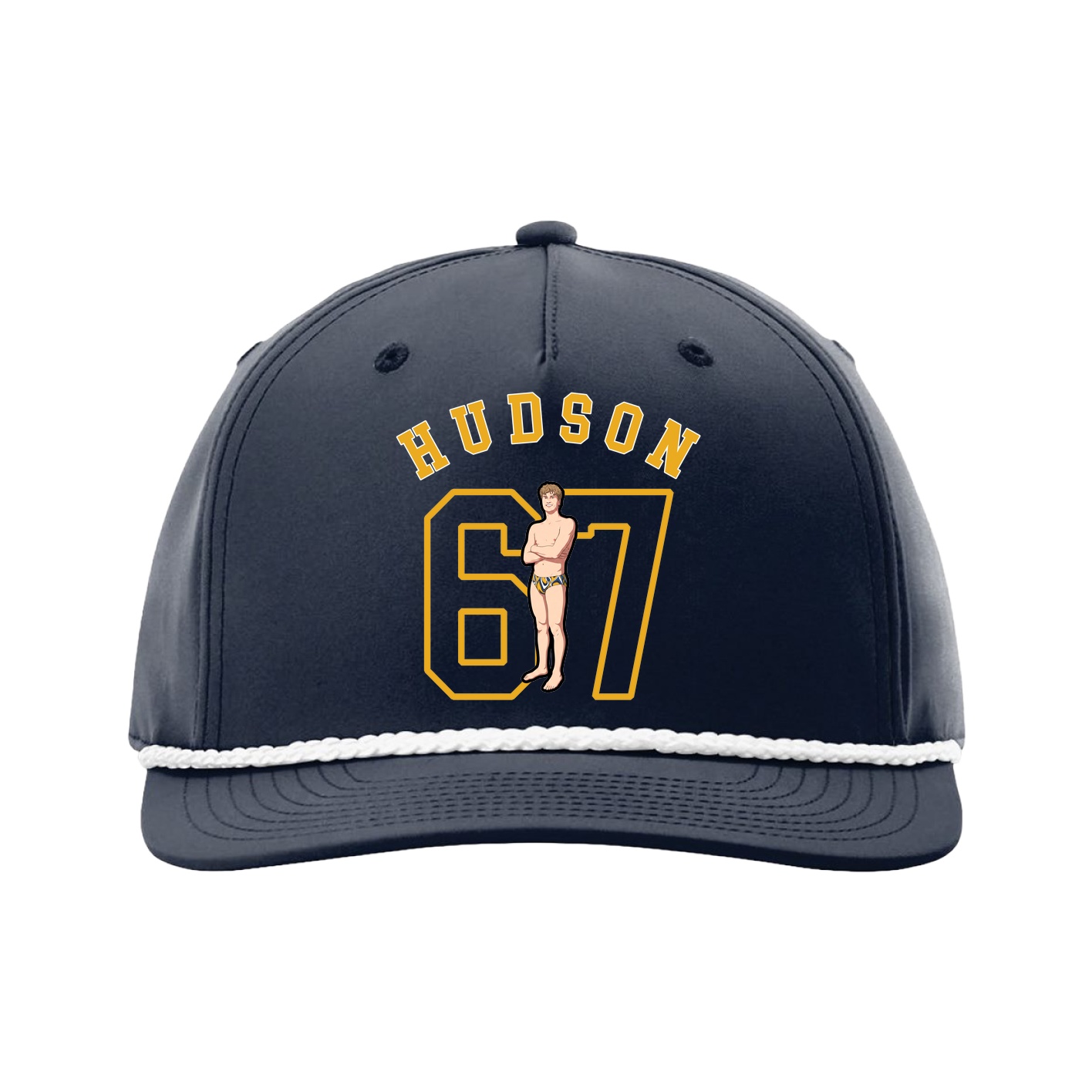 Five-Panel Classic Rope Cap — Shirsey Arch in Navy
