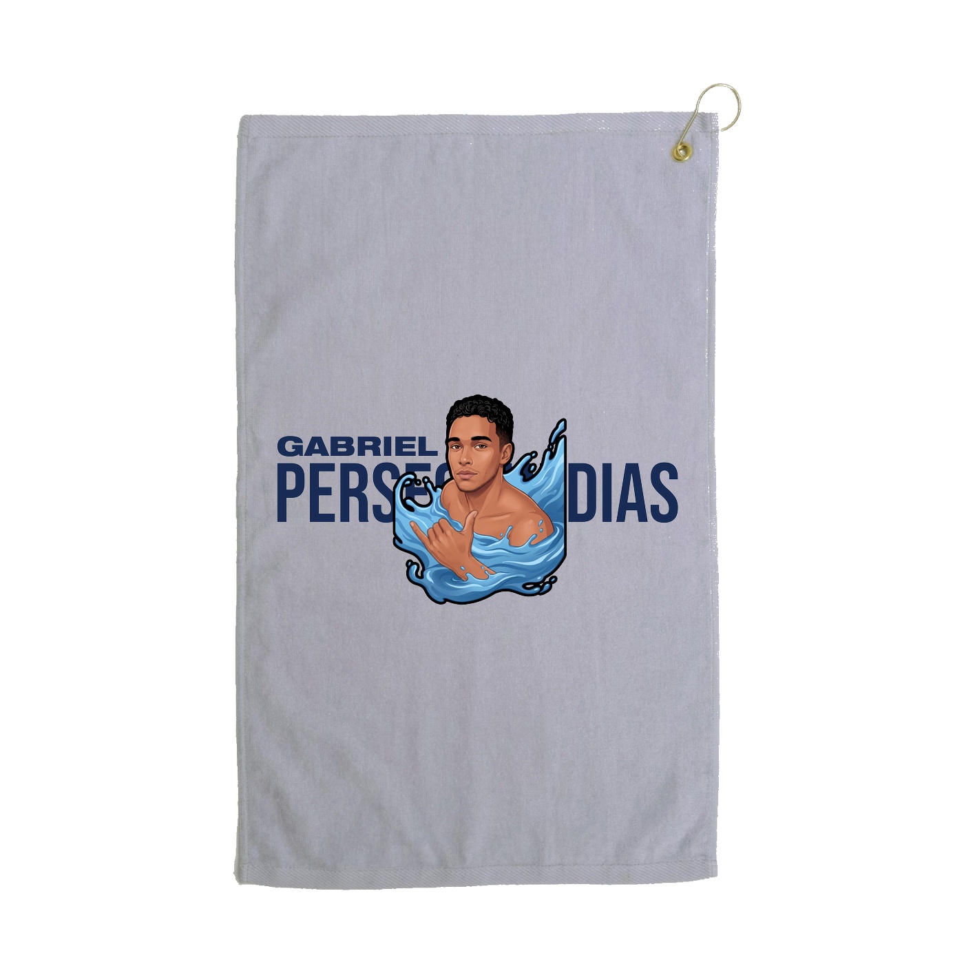 Golf Towel — Player Name in Grey