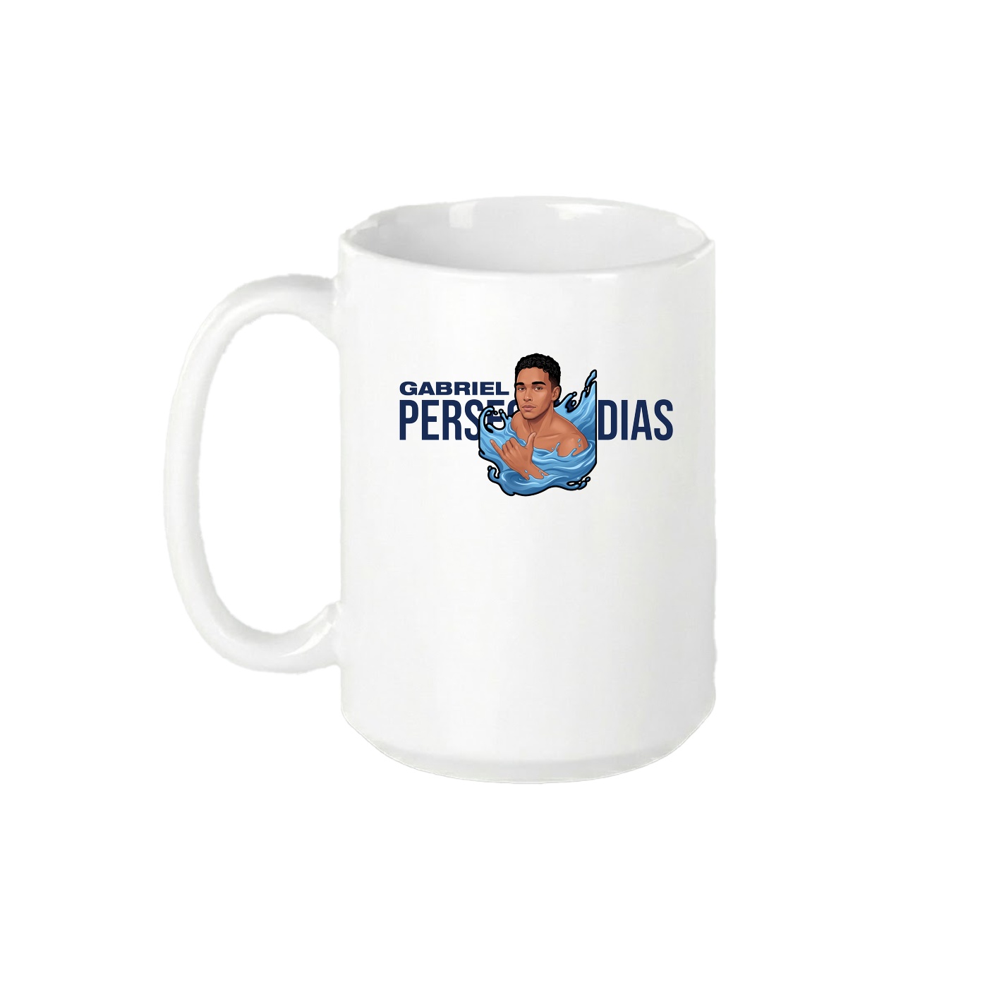 15oz Coffee Mug — Player Name in White