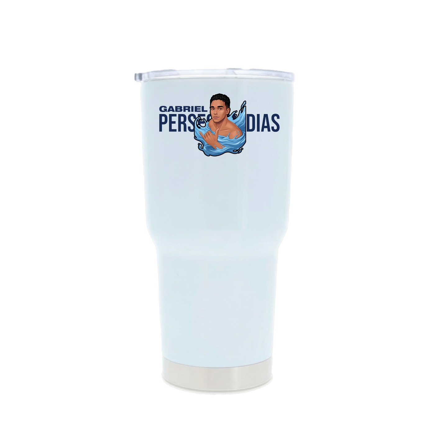 30oz Stainless Steel Tumbler — Player Name in White