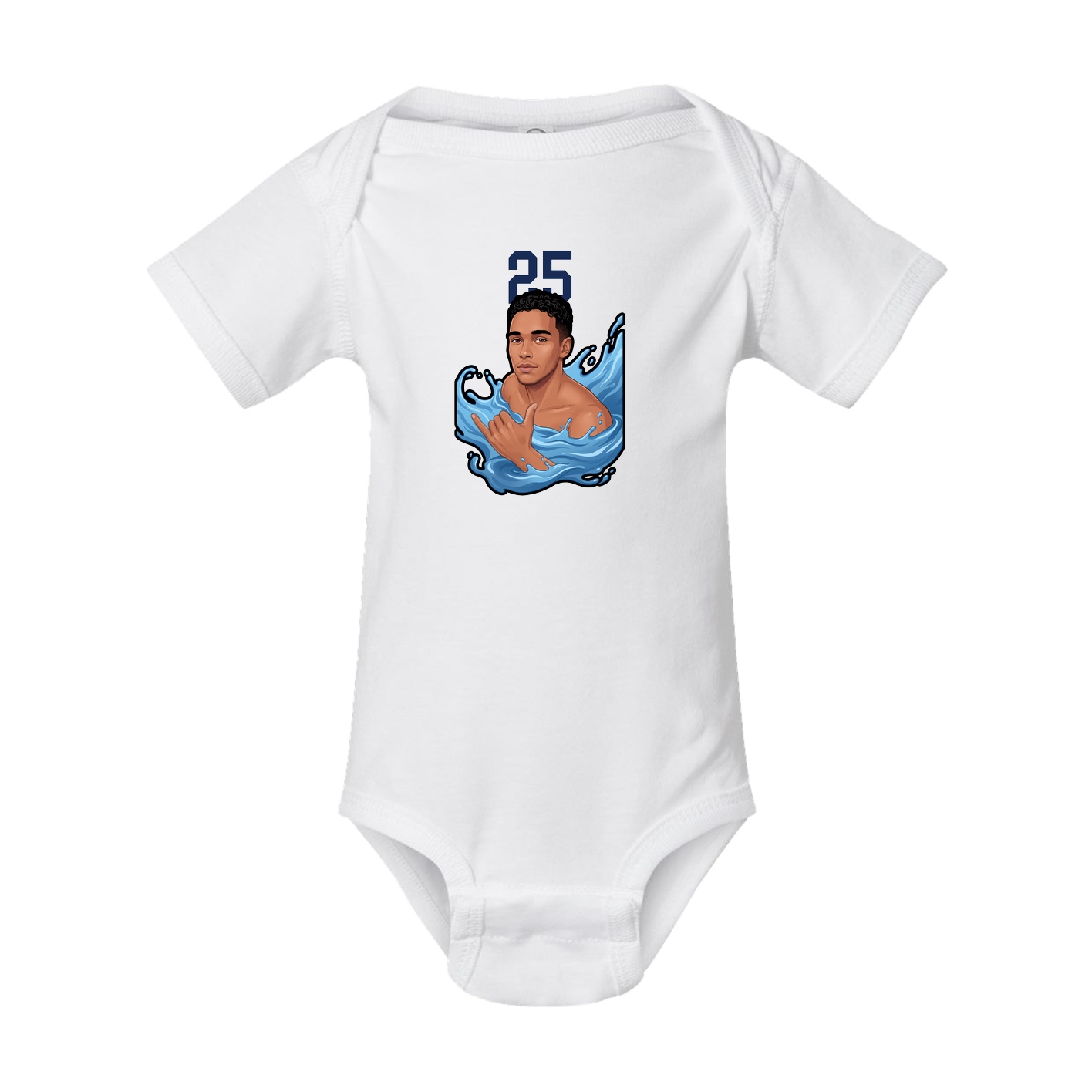 Baby Onesie — Number Top in White
