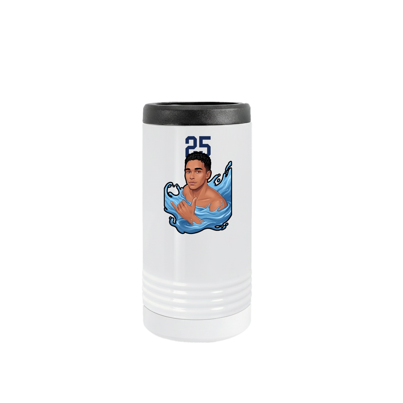 Slim Beverage Holder — Number Top in White