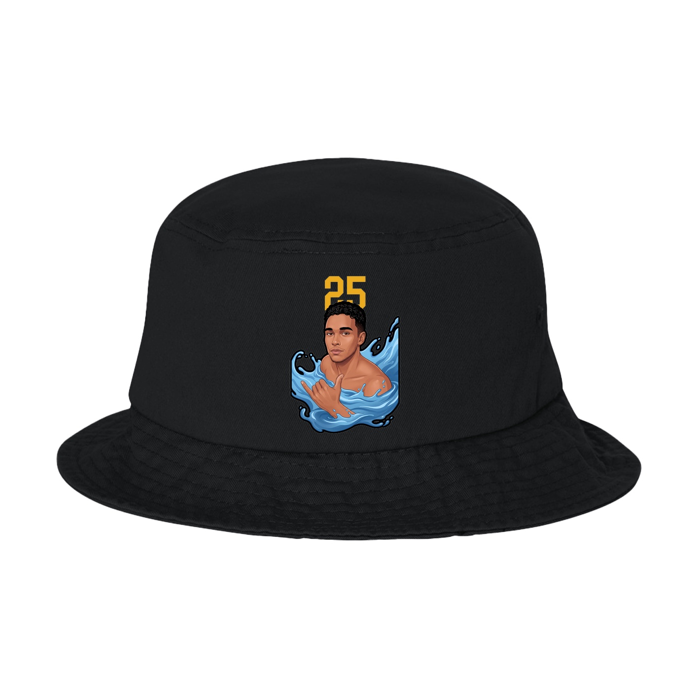 Bucket Cap — Number Top in Black
