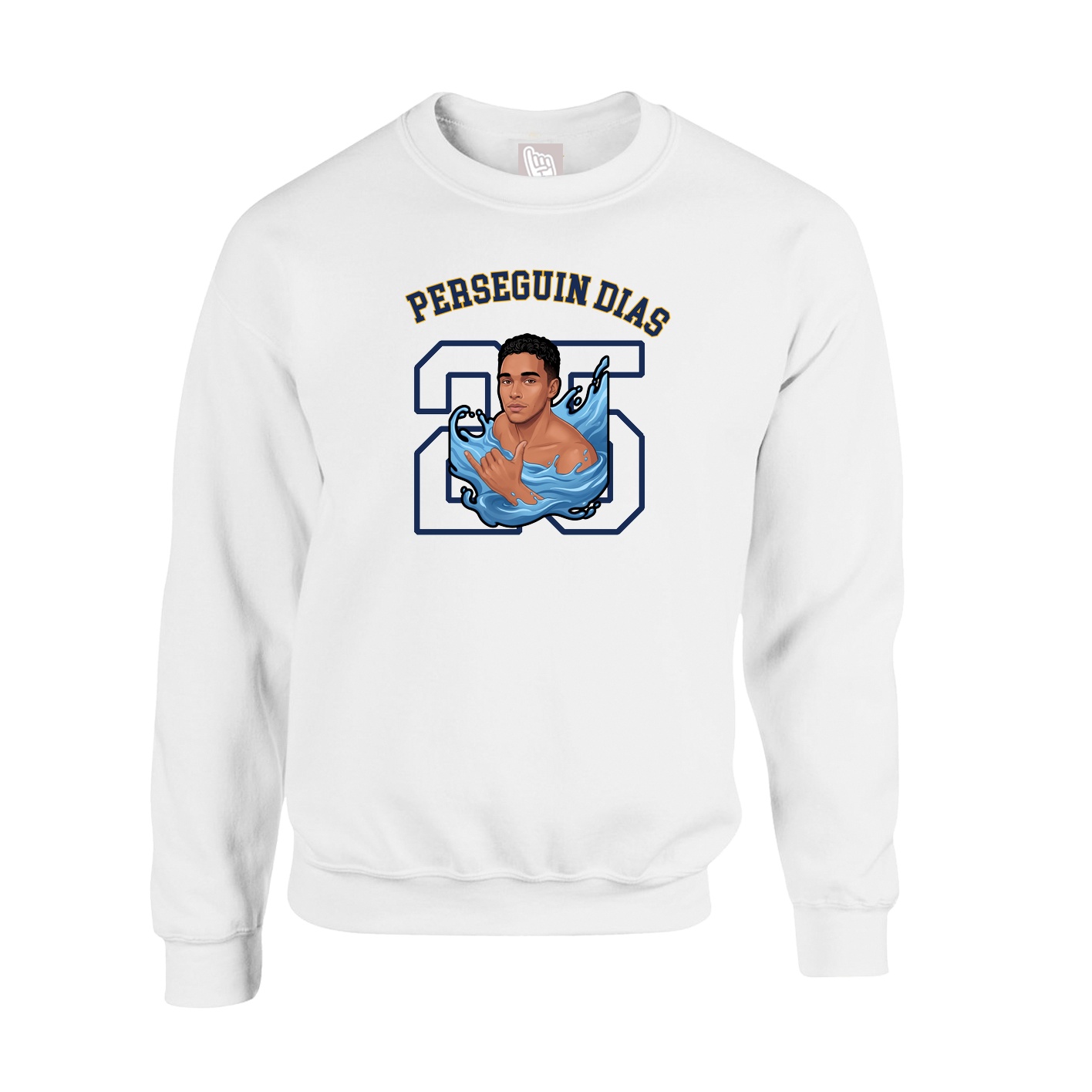 Fleece Crew — Shirsey Arch in White