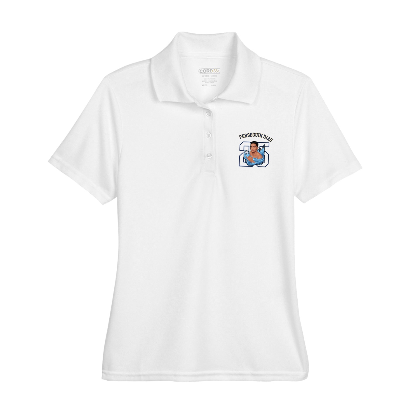 Womens Performance Polo — Shirsey Arch in White