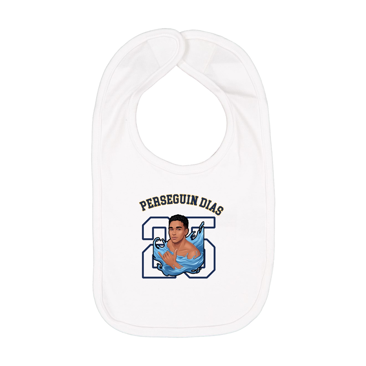 Infant Bib — Shirsey Arch in White