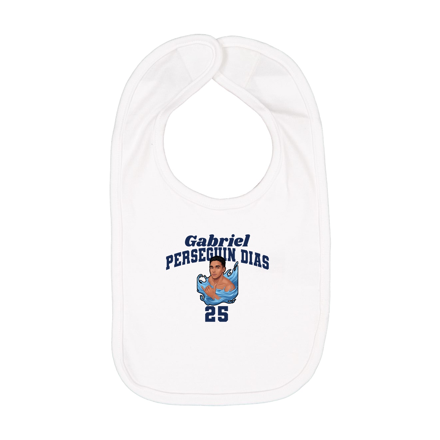 Infant Bib — Signature Arch in White