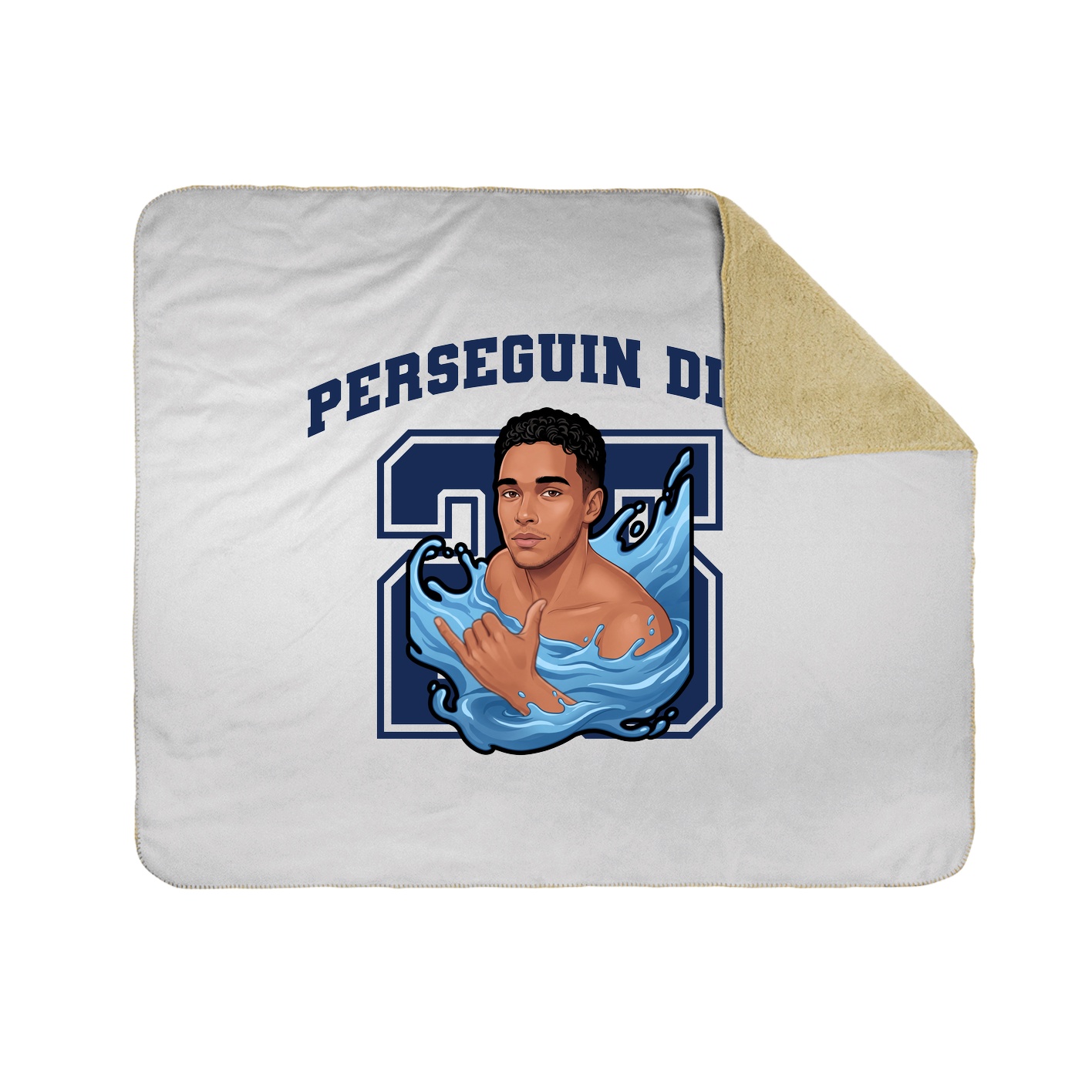 Throw Blanket — Number in White