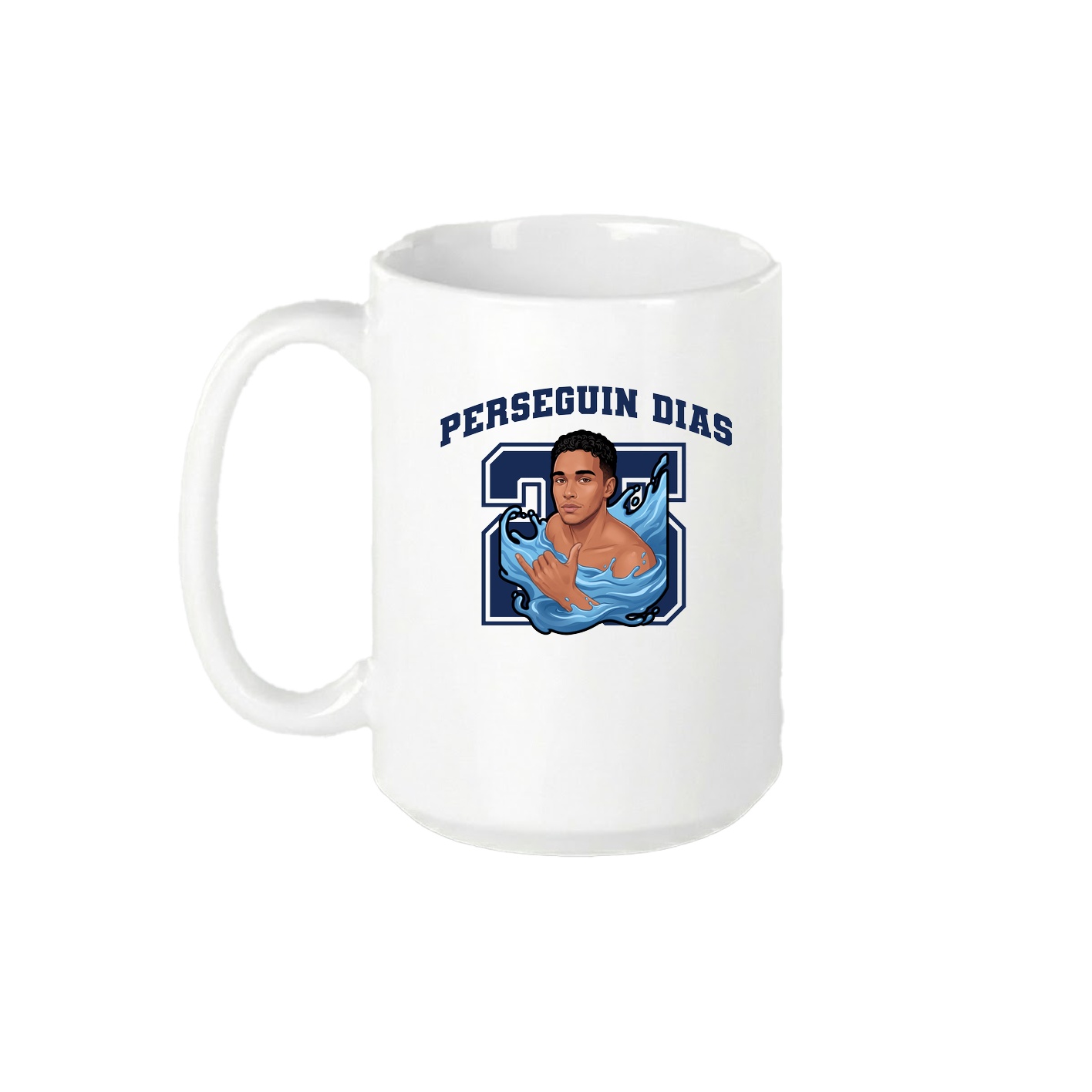 15oz Coffee Mug — Number in White