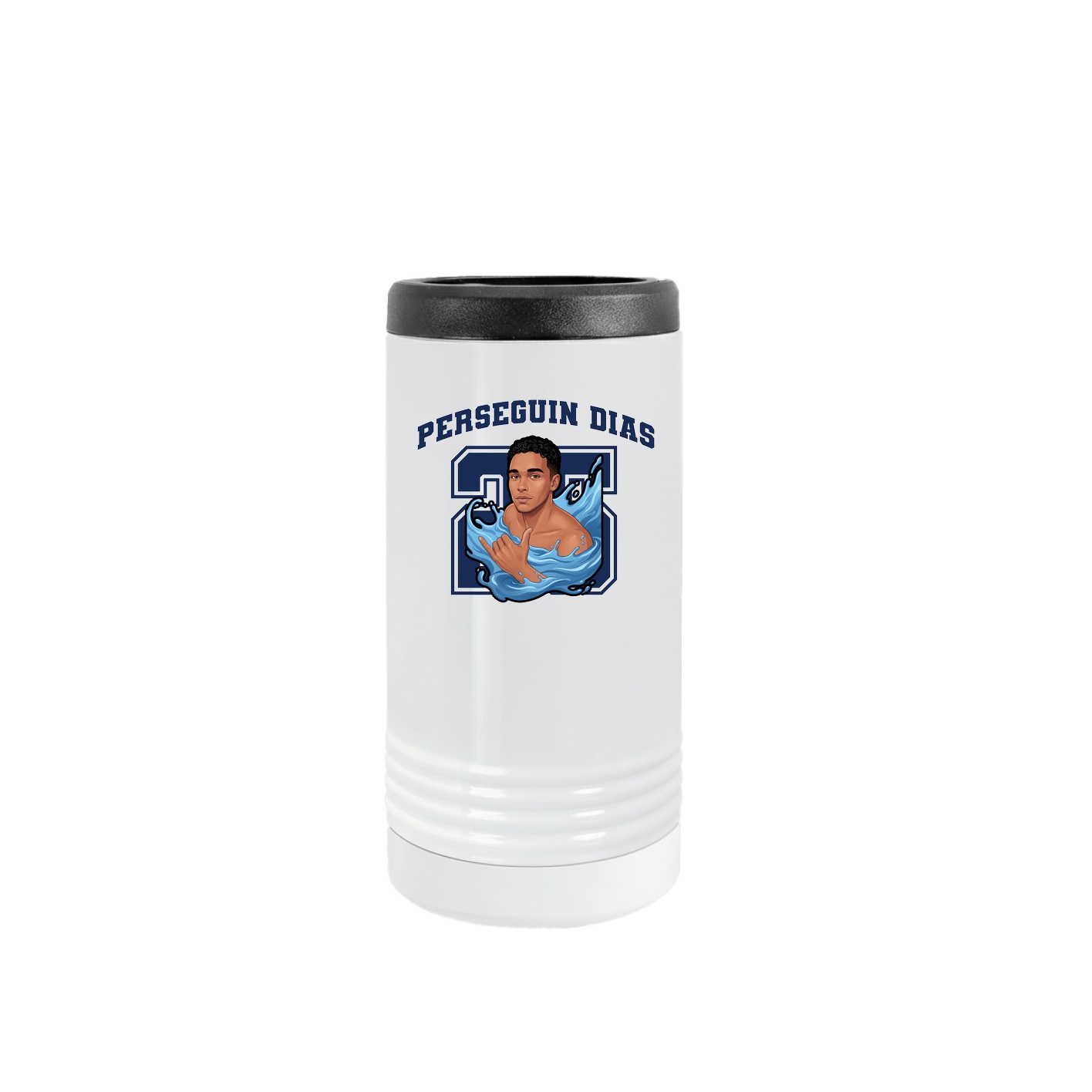 Slim Beverage Holder — Number in White