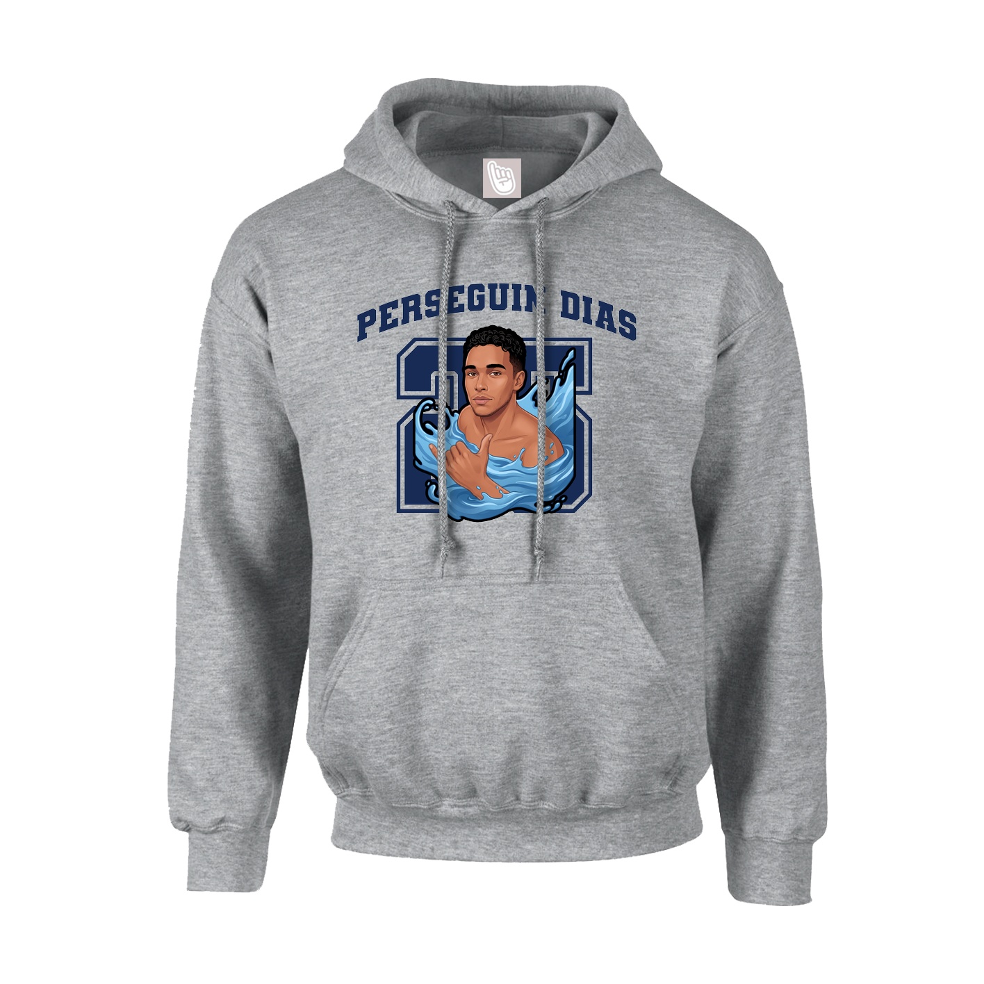 Hoodie — Number in Grey
