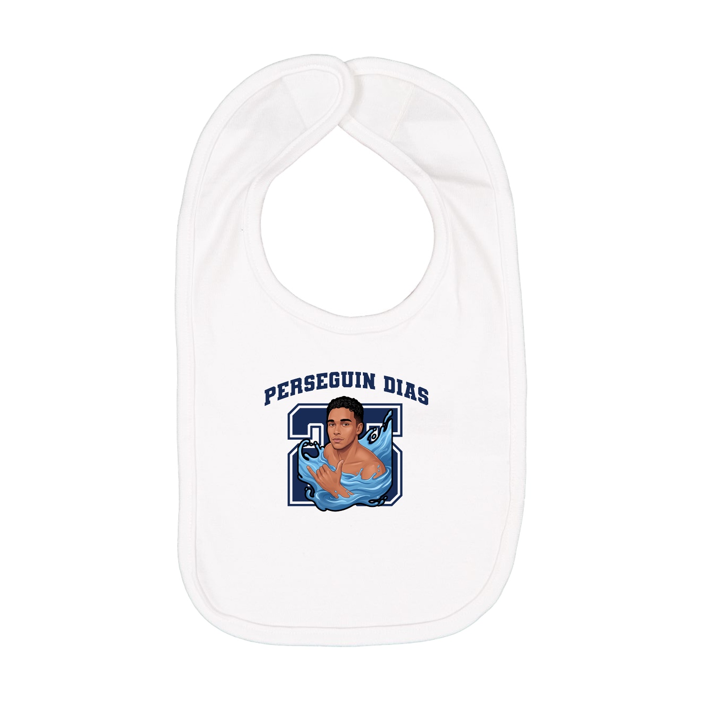 Infant Bib — Number in White