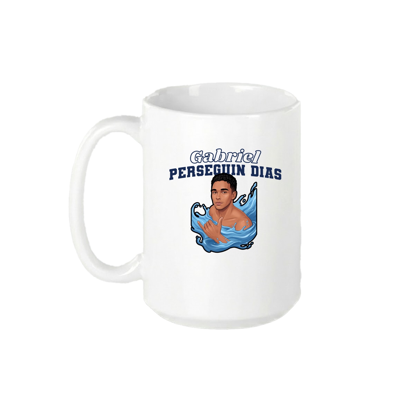 15oz Coffee Mug — Name Arch in White