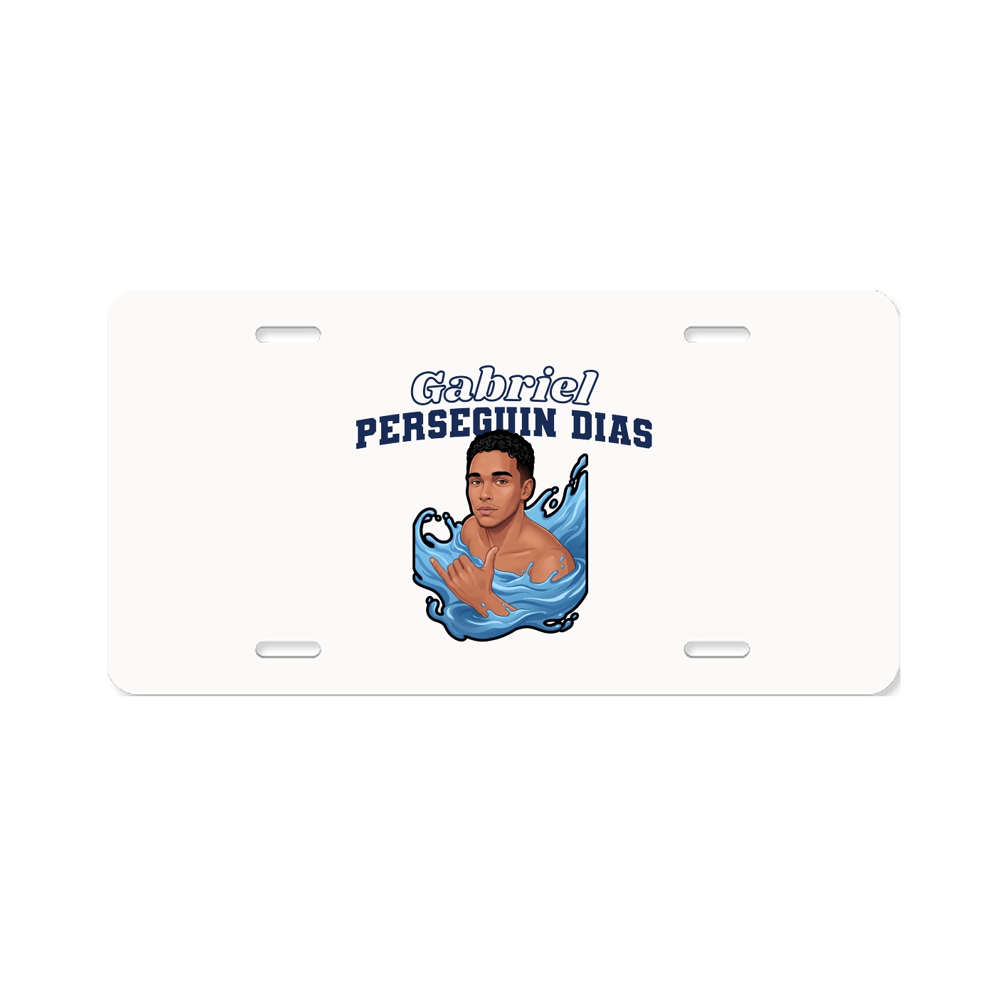 License Plate — Name Arch in Classic