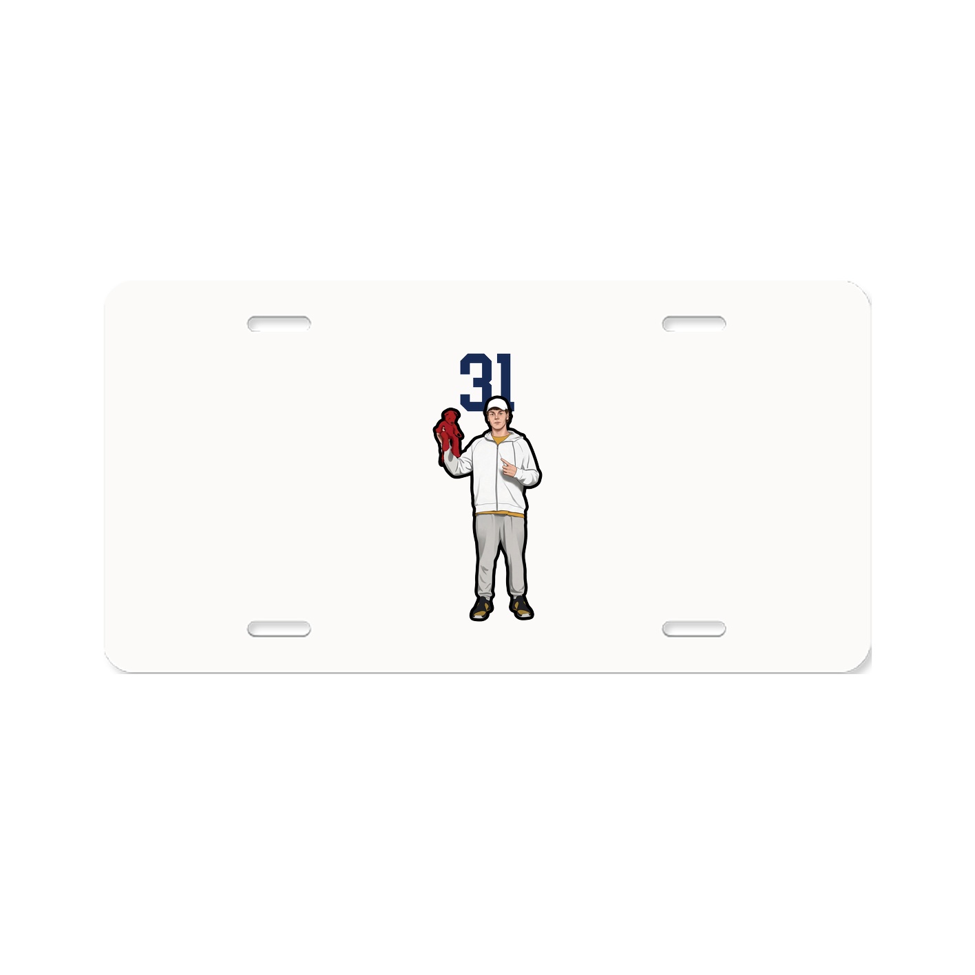License Plate — Number Top in Classic