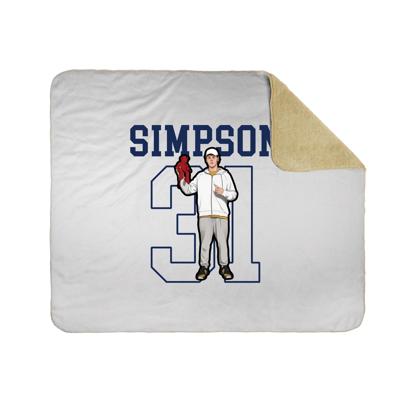 Throw Blanket — Shirsey in White