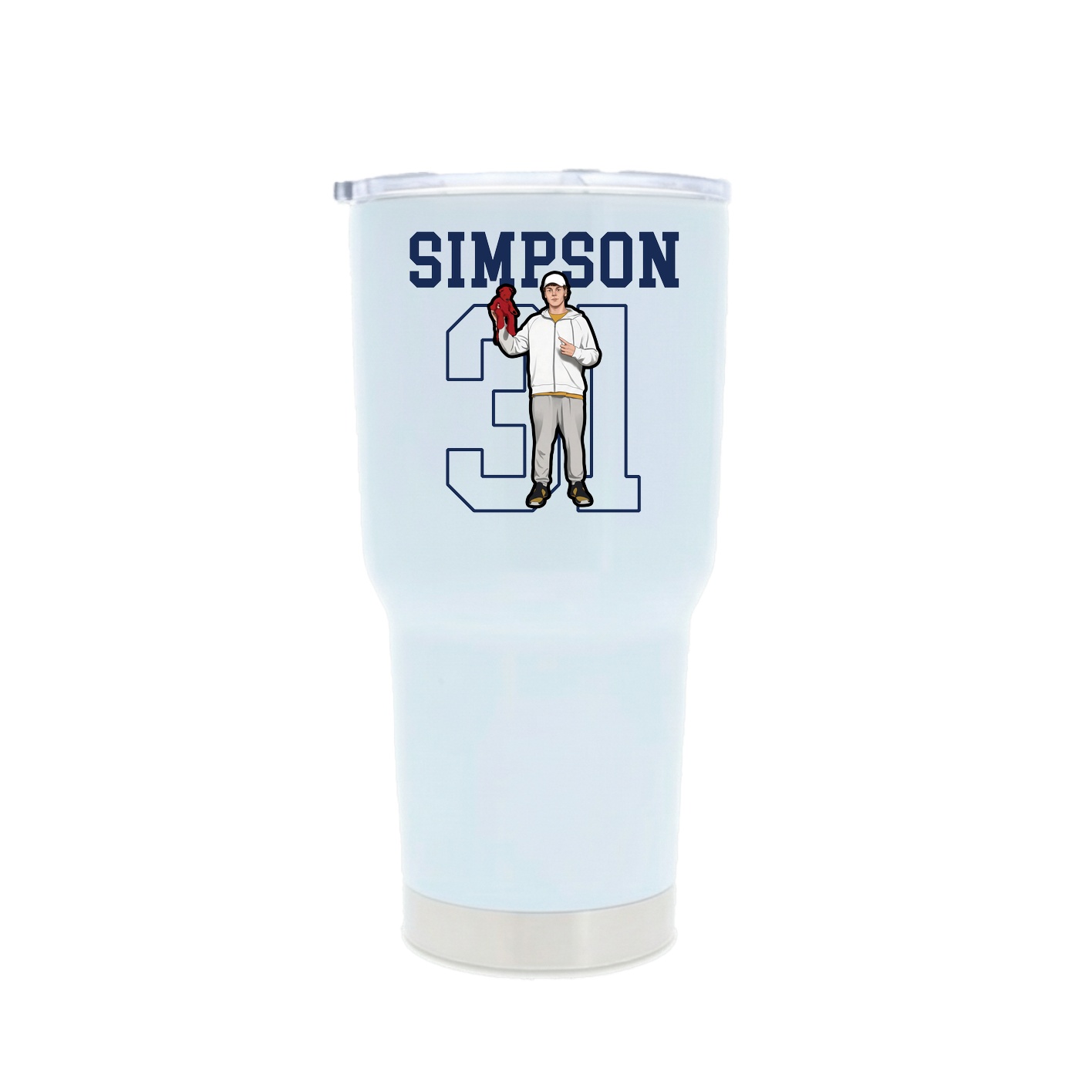 30oz Stainless Steel Tumbler — Shirsey in White