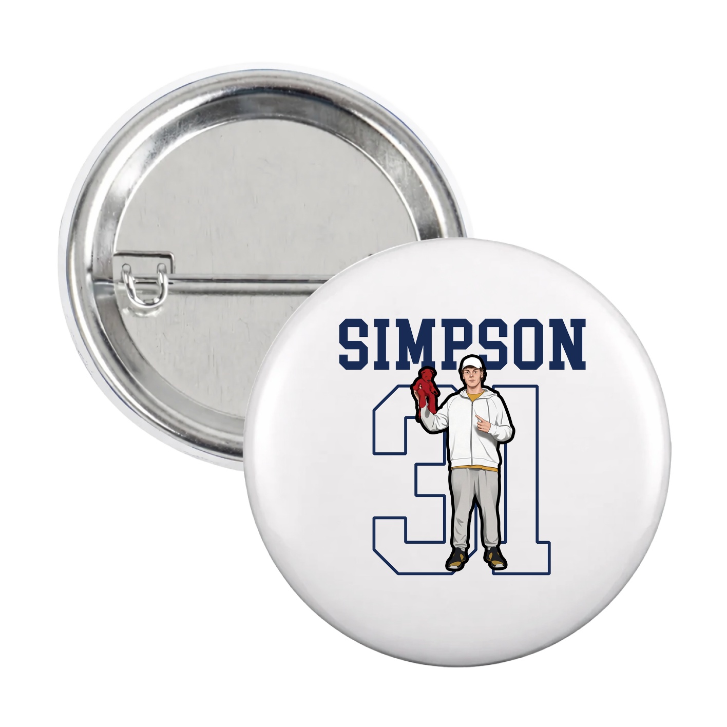 Game Day Button — Shirsey in White