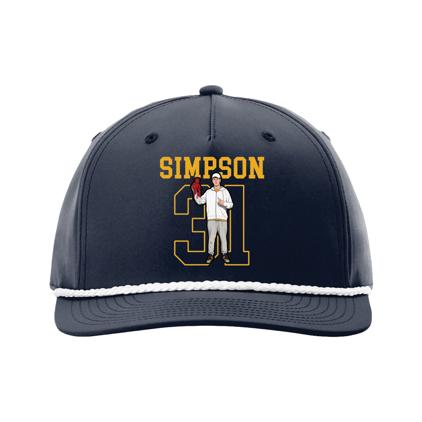 Five-Panel Classic Rope Cap — Shirsey in Navy