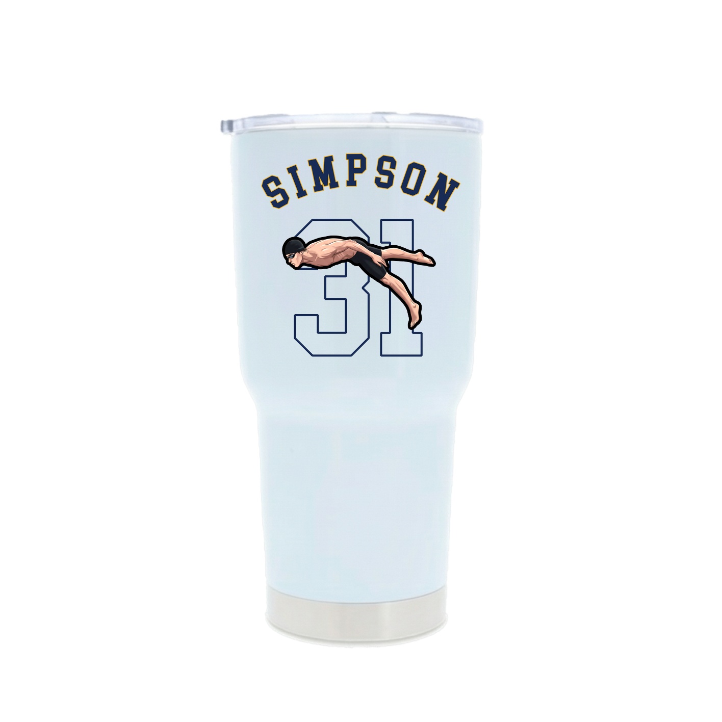 30oz Stainless Steel Tumbler — Shirsey Arch in White