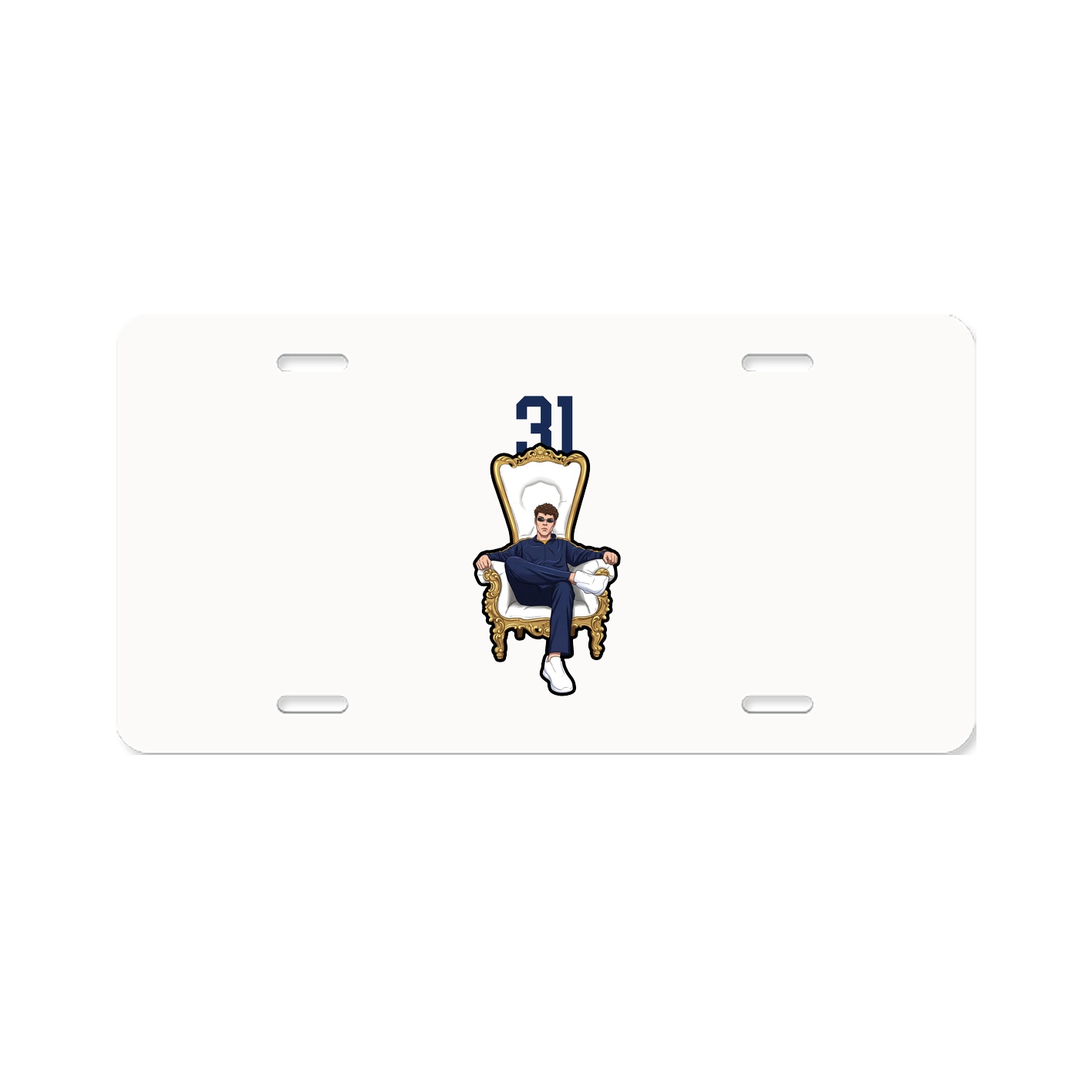License Plate — Number Top in Classic