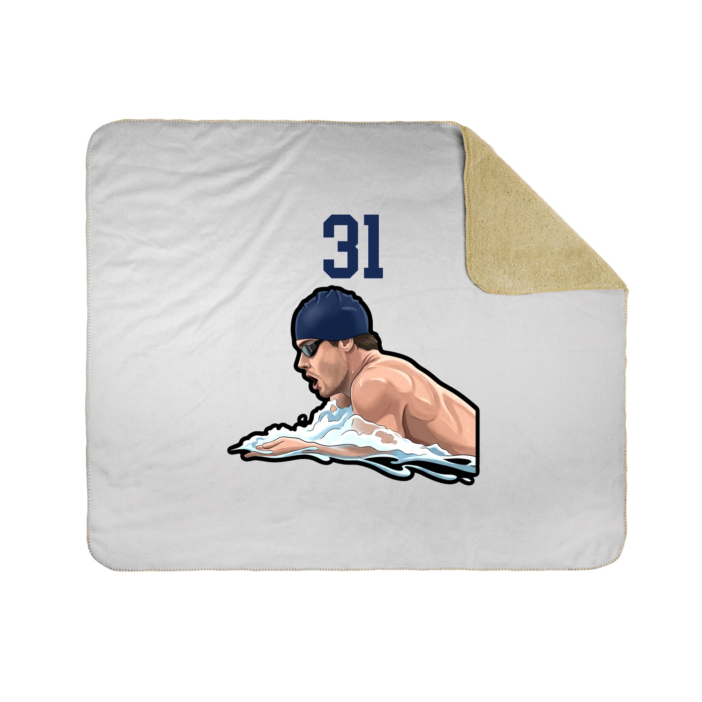 Throw Blanket — Number Top in White