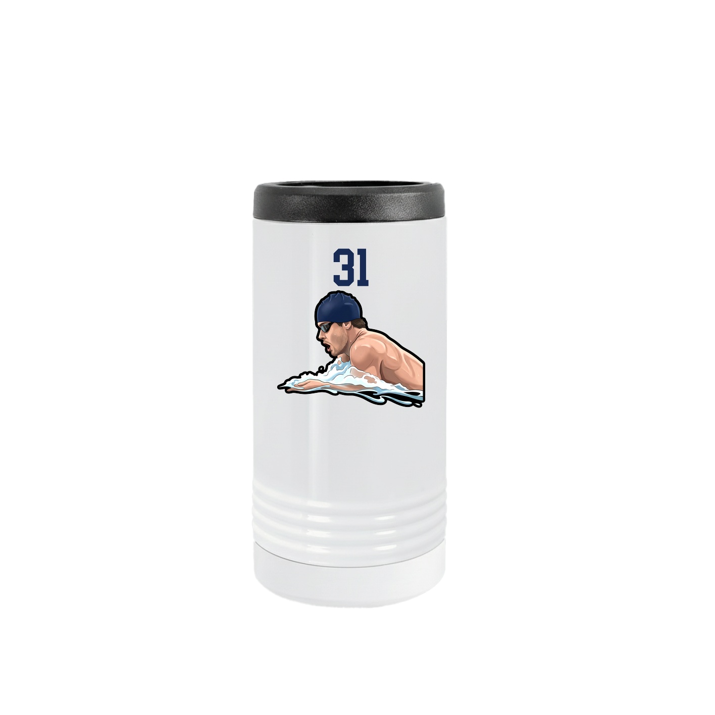 Slim Beverage Holder — Number Top in White
