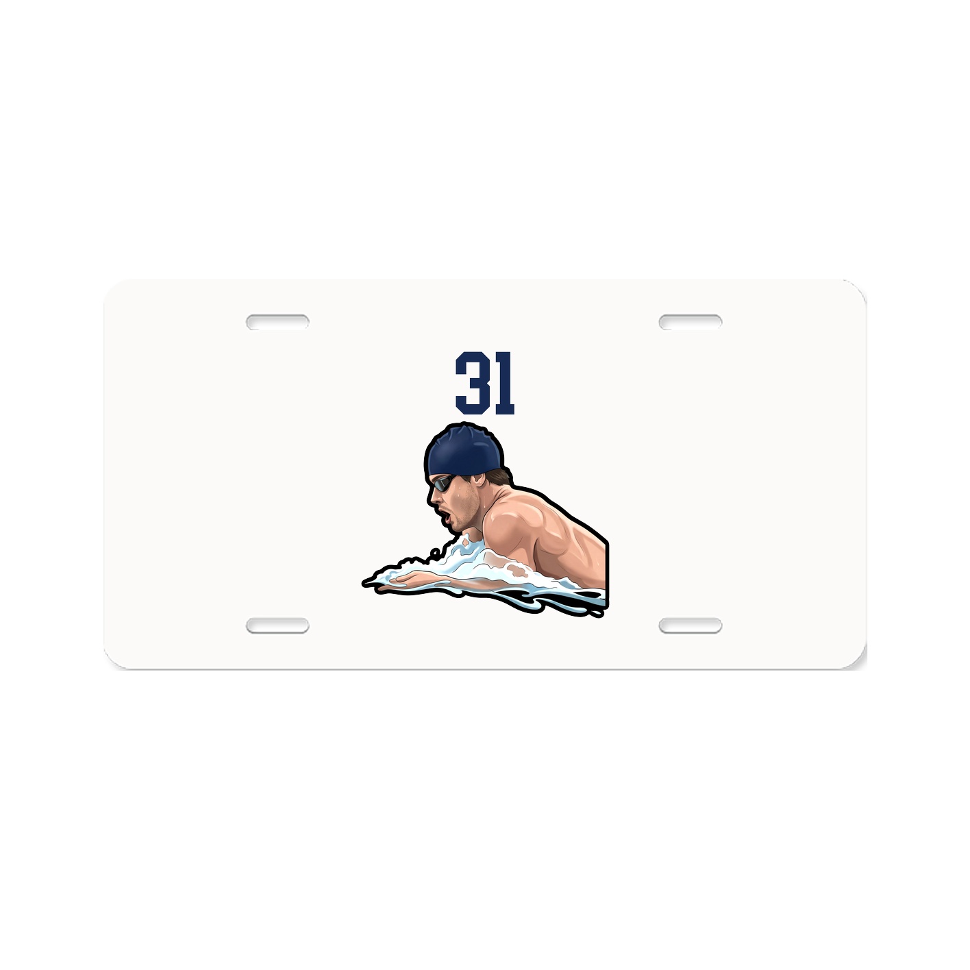 License Plate — Number Top in Classic