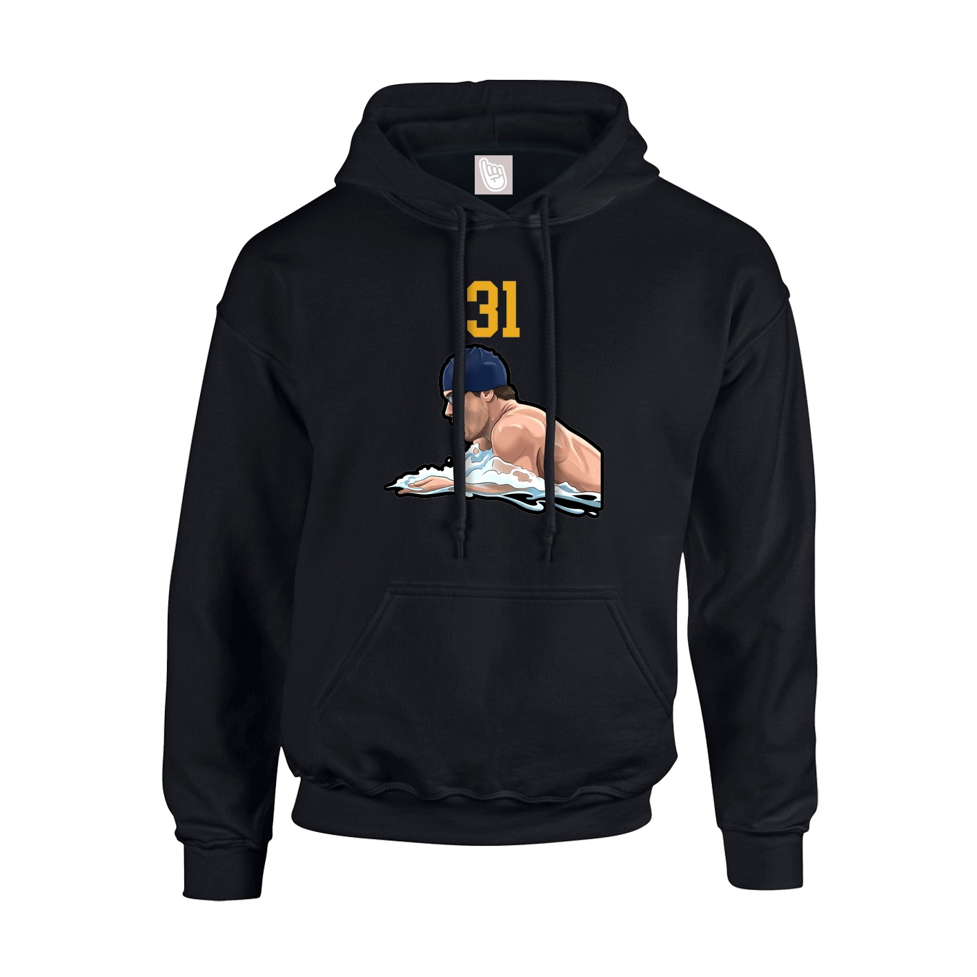 Youth Hoodie — Number Top in Black