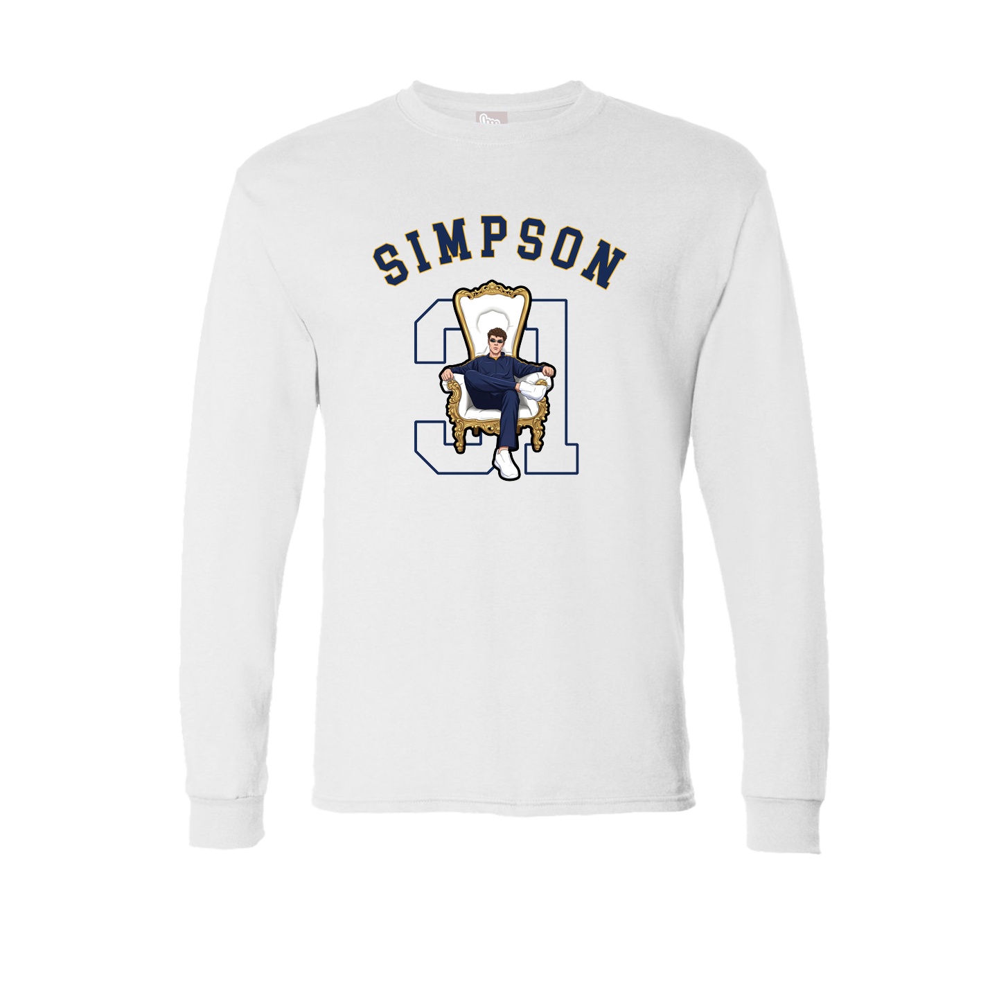 Long Sleeve Tee — Shirsey Arch in White