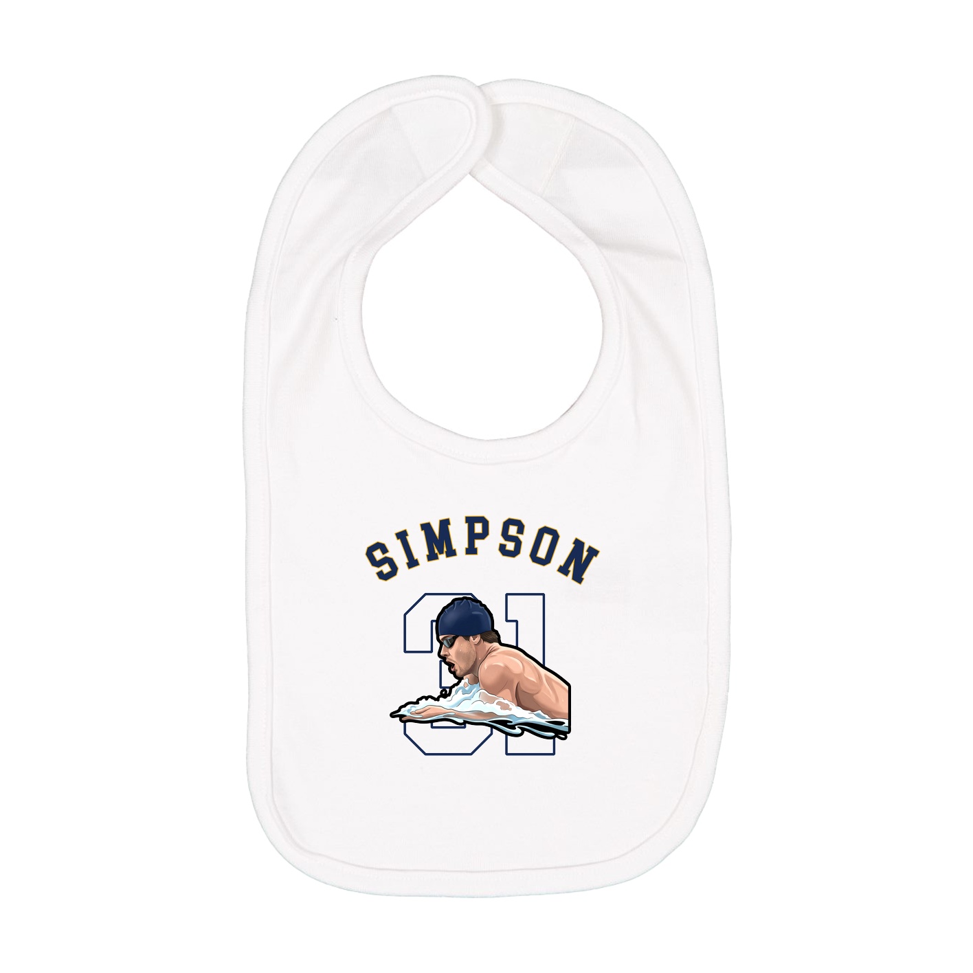 Infant Bib — Shirsey Arch in White