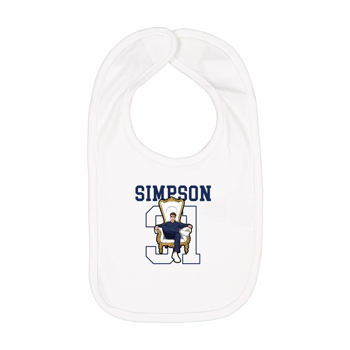 Infant Bib — Shirsey in White
