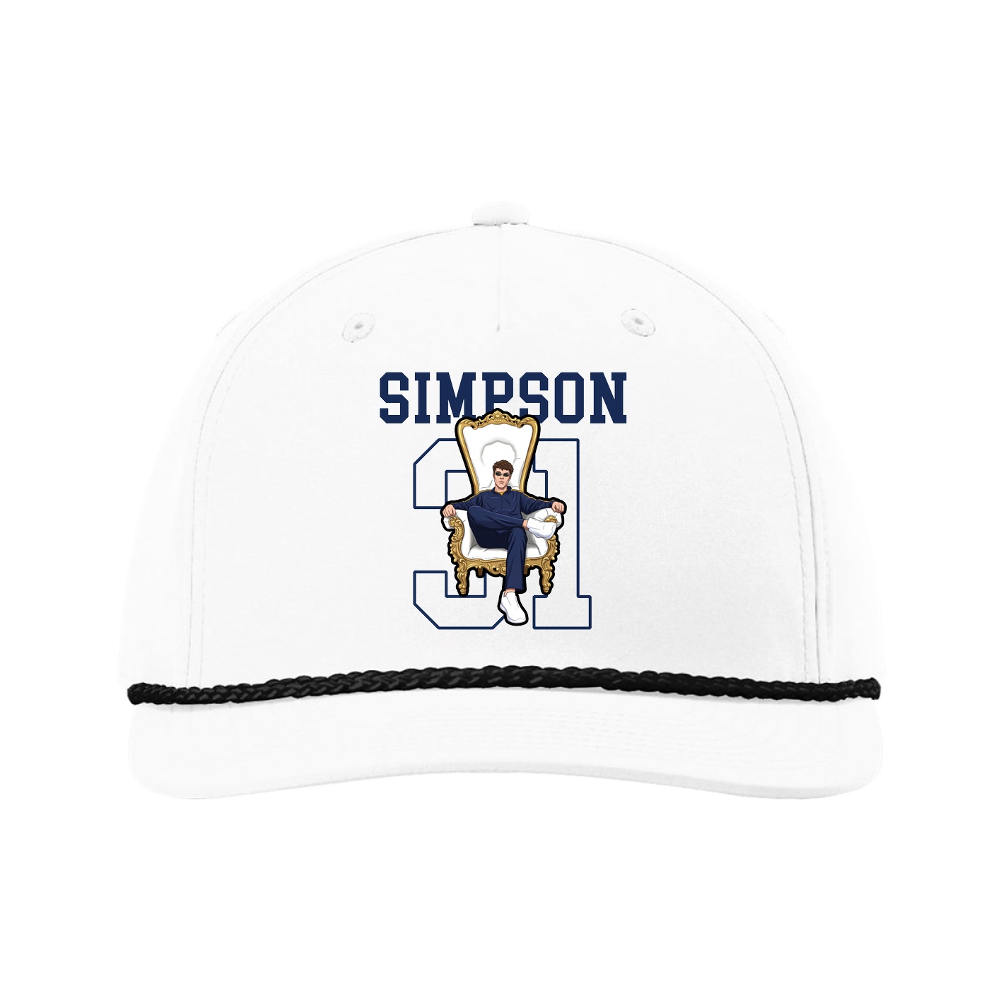 Five-Panel Classic Rope Cap — Shirsey in White
