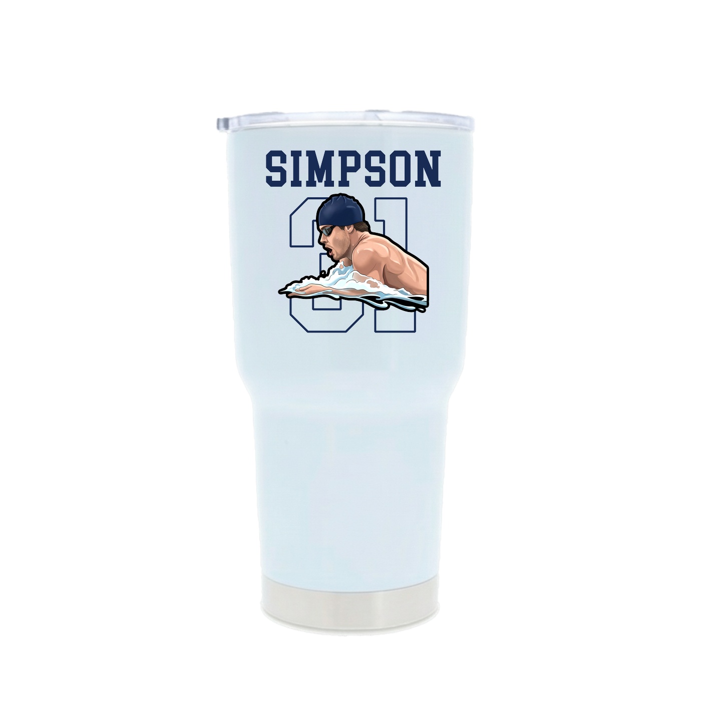 30oz Stainless Steel Tumbler — Shirsey in White