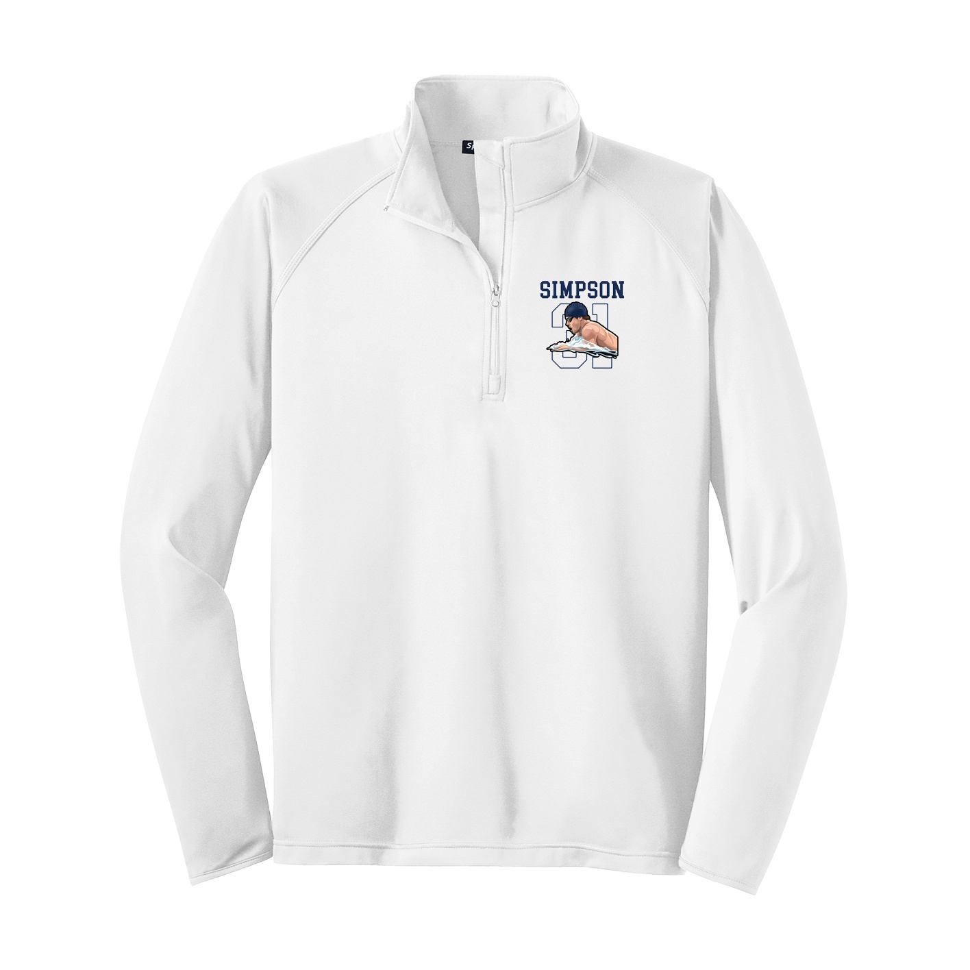 Q-Zip Pullover — Shirsey in White