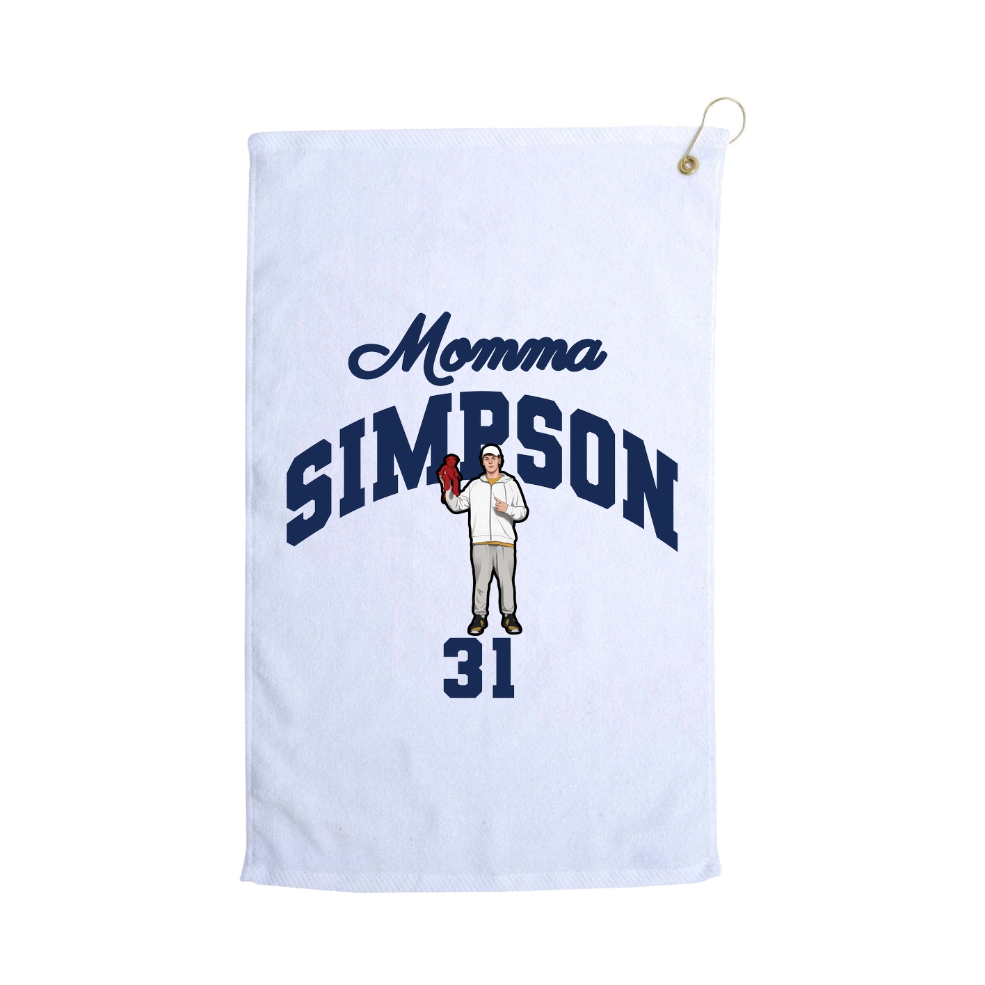 Golf Towel — Mothers Day Arch in White