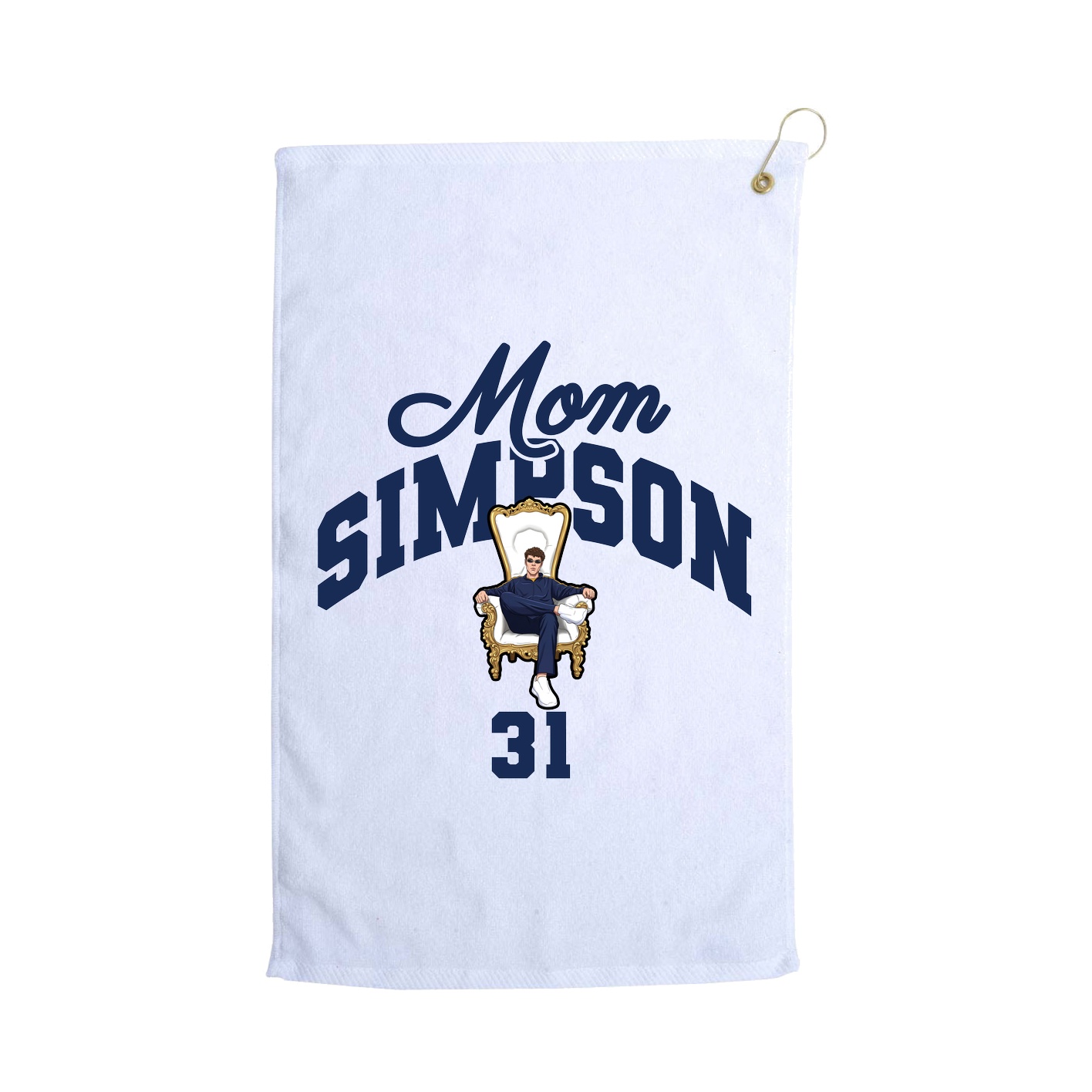 Golf Towel — Mothers Day Arch in White