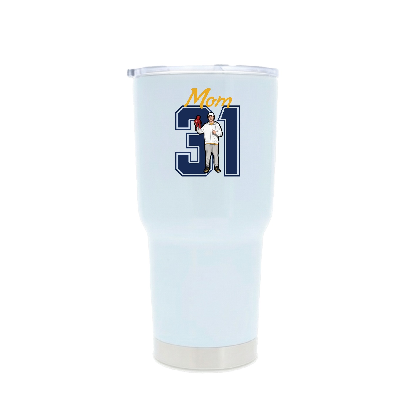 30oz Stainless Steel Tumbler — Mothers Day Shirsey in White