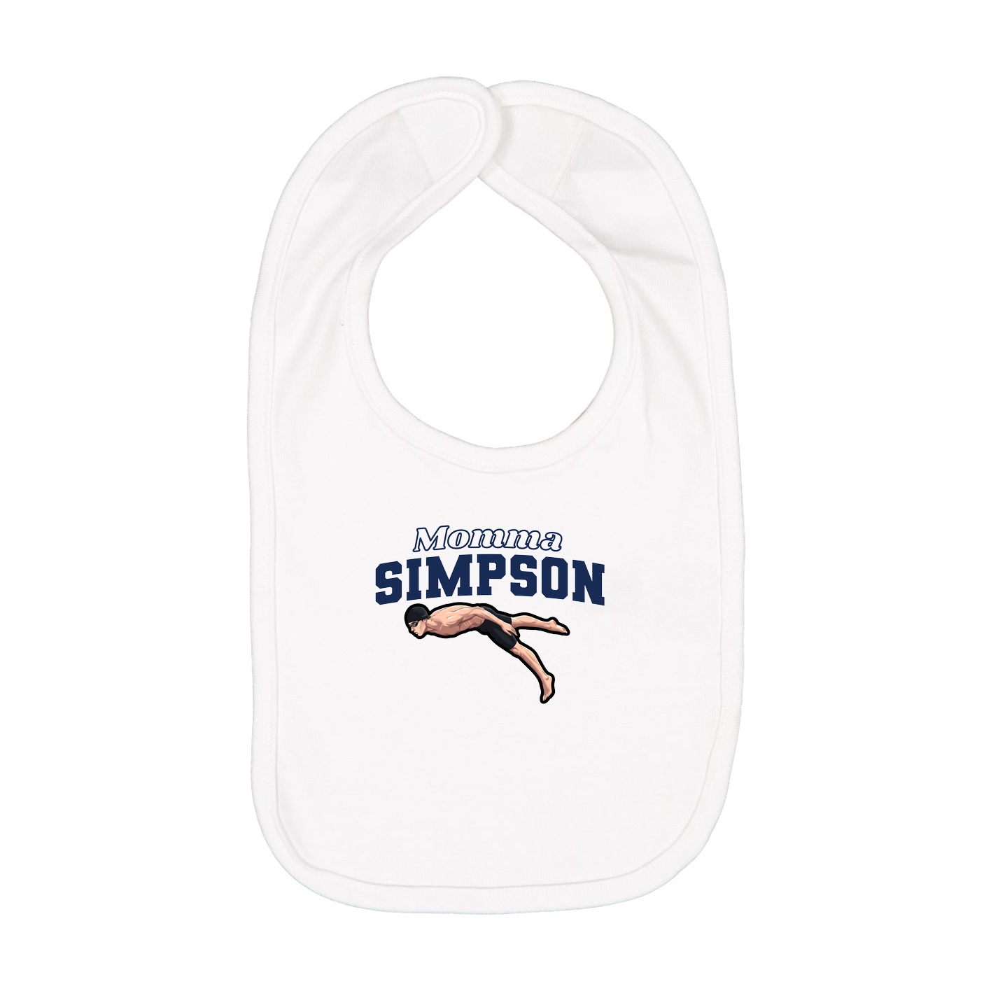 Infant Bib — Mothers Day Block in White