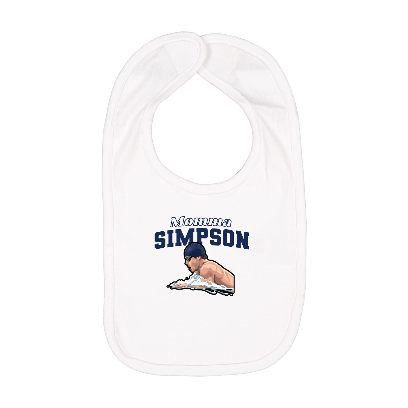 Infant Bib — Mothers Day Block in White
