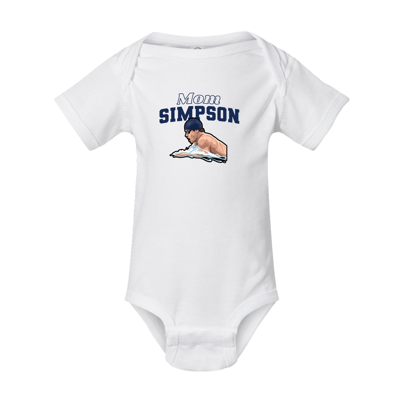 Baby Onesie — Mothers Day Block in White