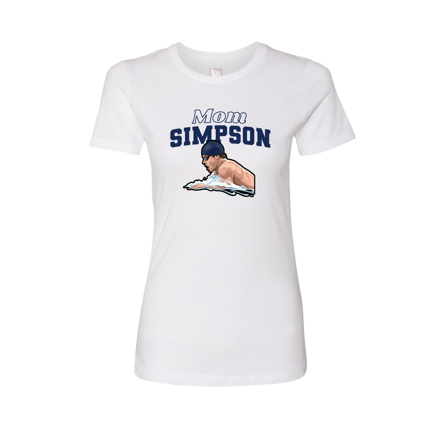 Womens Tee — Mothers Day Block in White