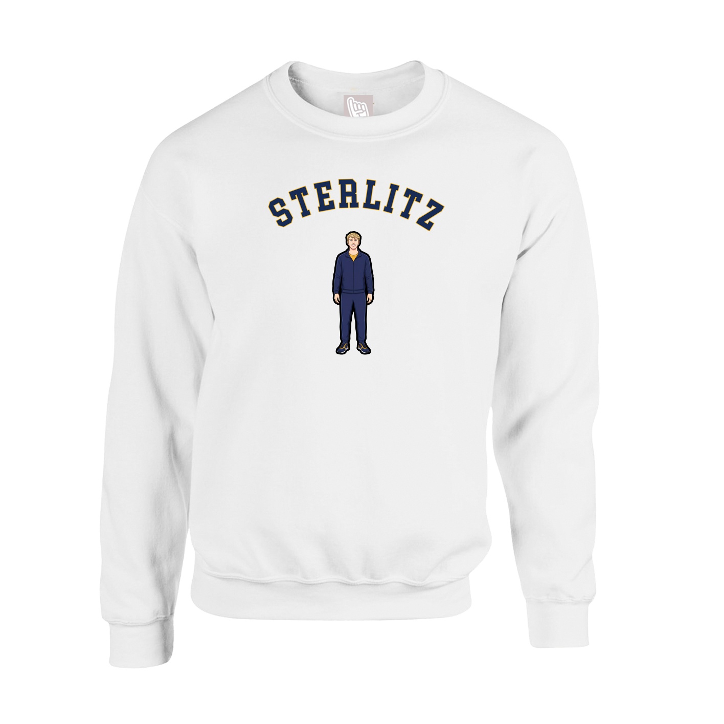 Fleece Crew — Shirsey Arch in White