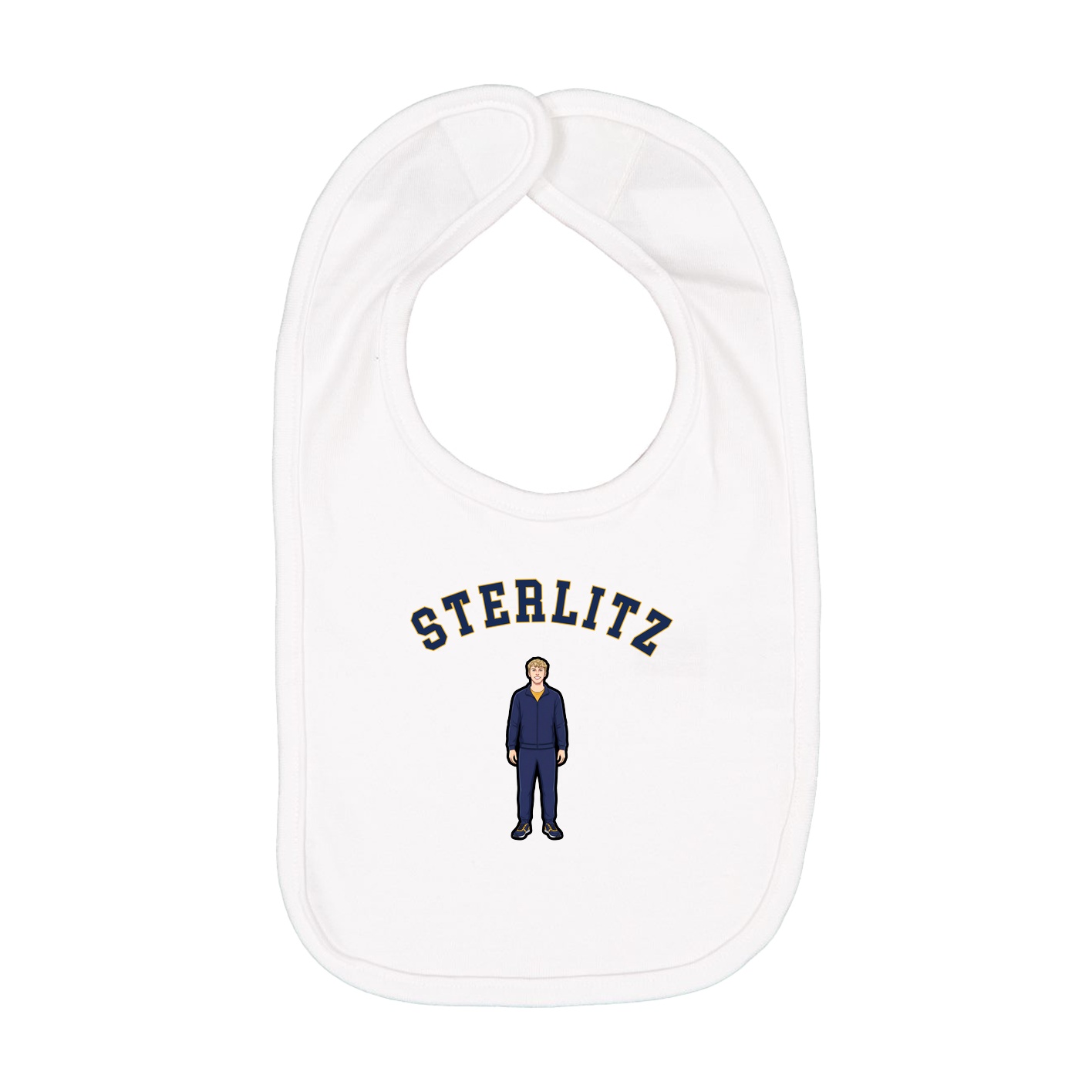 Infant Bib — Shirsey Arch in White