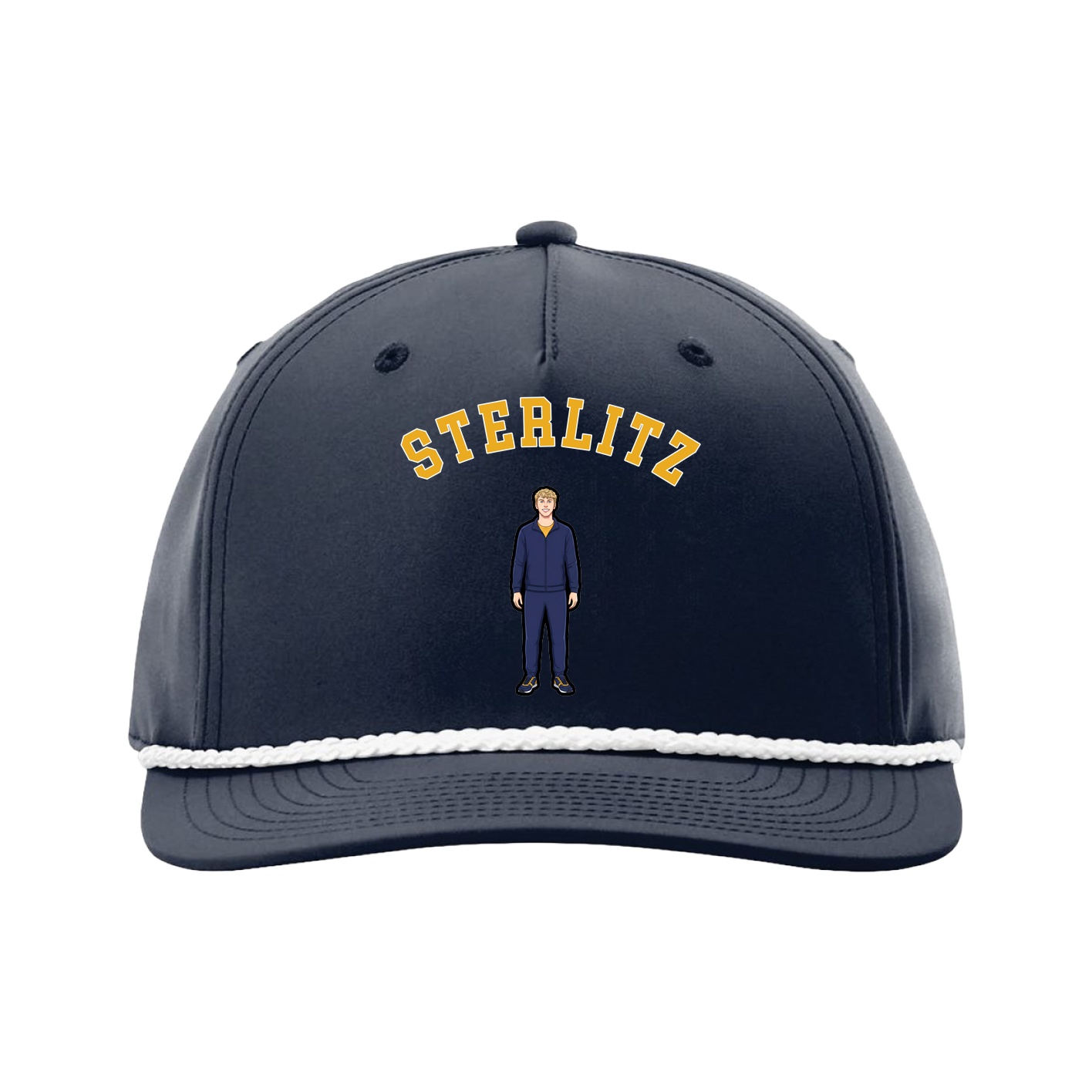 Five-Panel Classic Rope Cap — Shirsey Arch in Navy