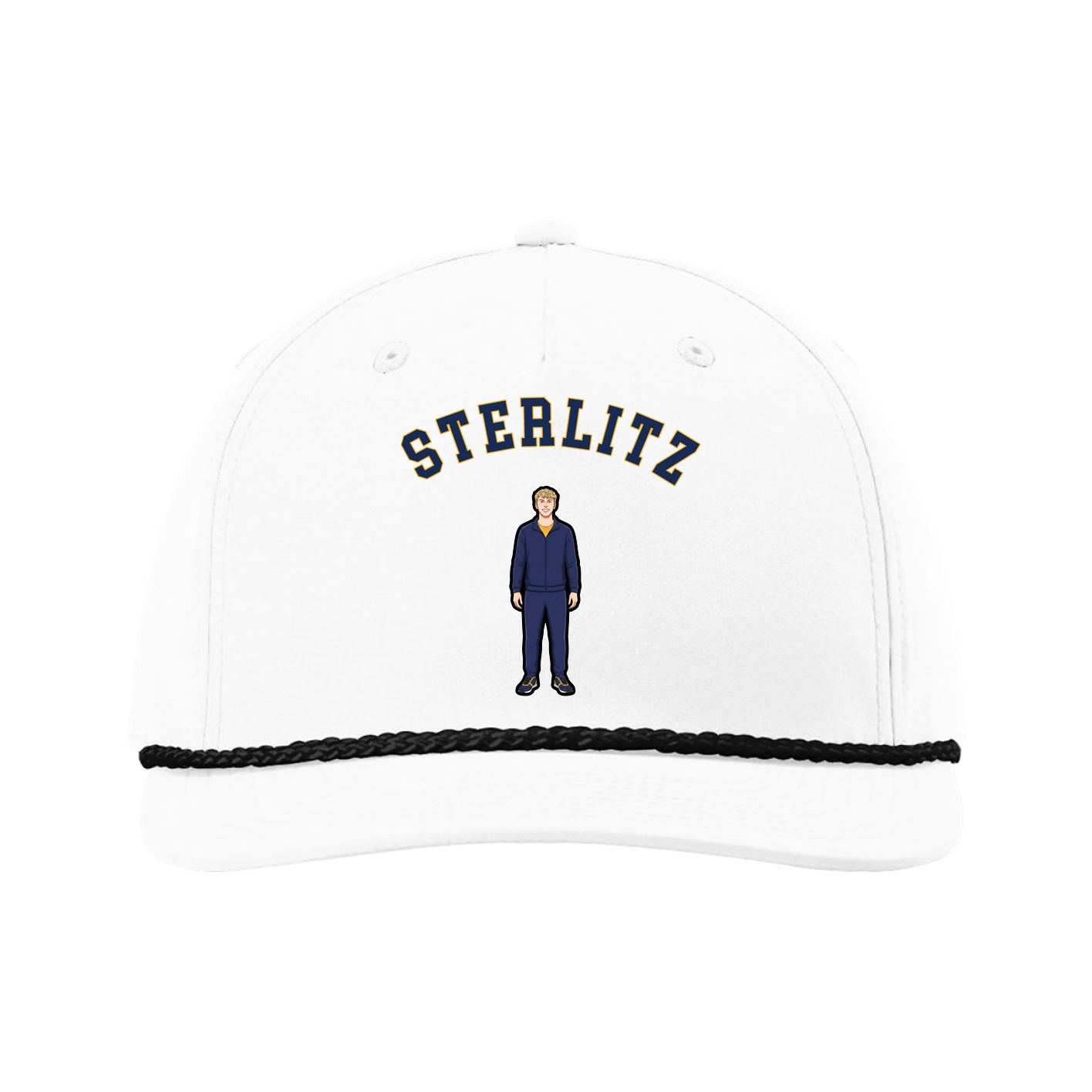 Five-Panel Classic Rope Cap — Shirsey Arch in White